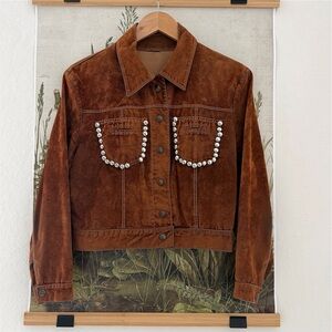 Vintage Brown Faux Suede Jacket